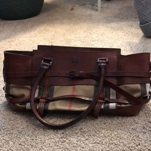 Burberry top handle bag